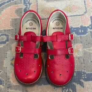 FootMates Red Double Strap Kids Dress Shoes